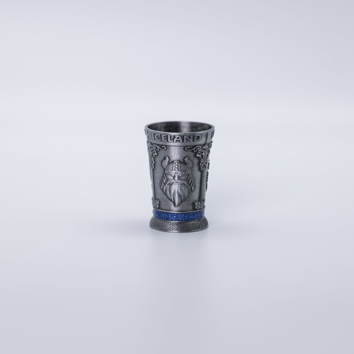 Skotglas stál (silfur) - Vegvísir/skip/víkingur