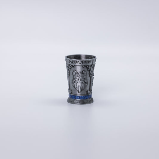 Skotglas stál (silfur) - Vegvísir/skip/víkingur