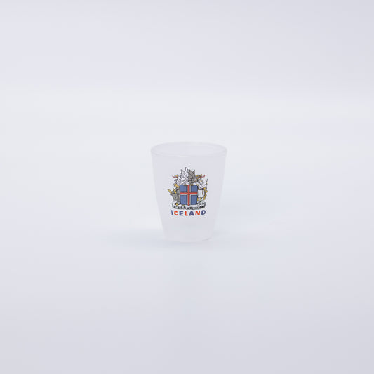 Sandblásið skotglas - Skjaldarmerki