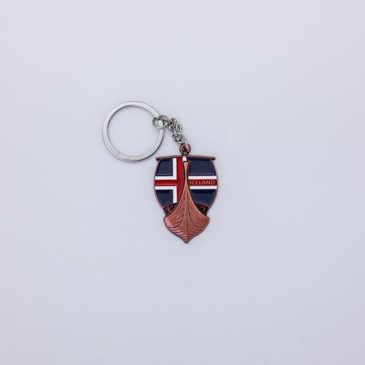 Lyklakippa (rósagull) - Skip með fána