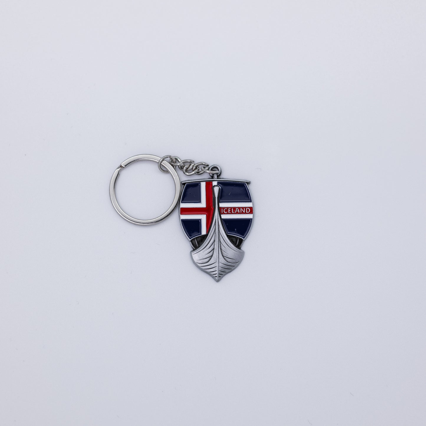 Lyklakippa (silfur) - Skip með fána