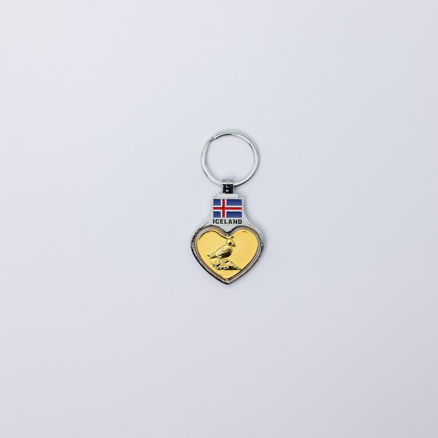 Lyklakippa - Spinner gull hjarta (lundi/skip)