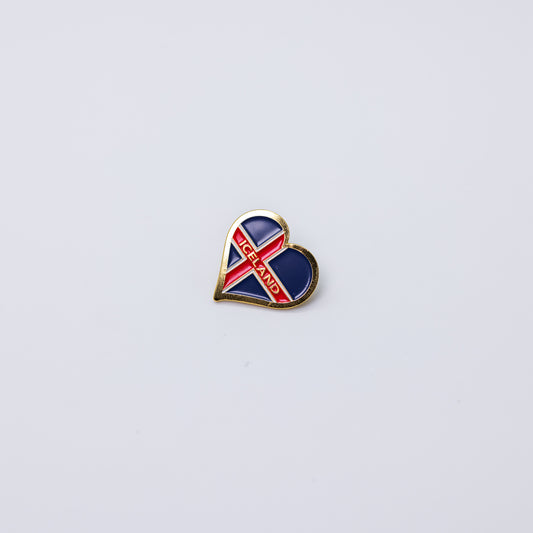 Barmmerki - Ísland hjarta