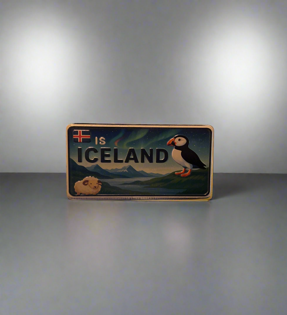 Magnet Iceland License Plate