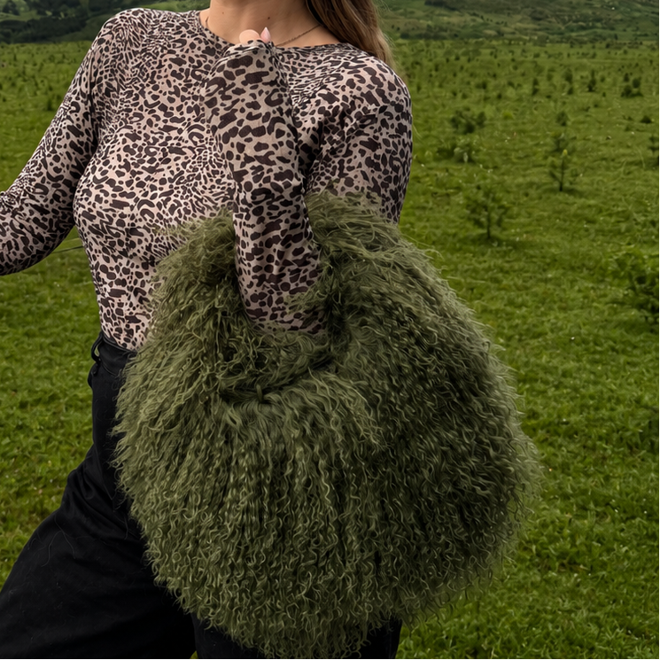 Lamb Fur Handbag Fur Handle - Mamma Reykjavík