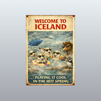 Vintage Metal Sign - Remember Iceland