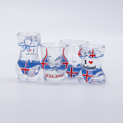 Skotglas - Ísland bikiní toppur