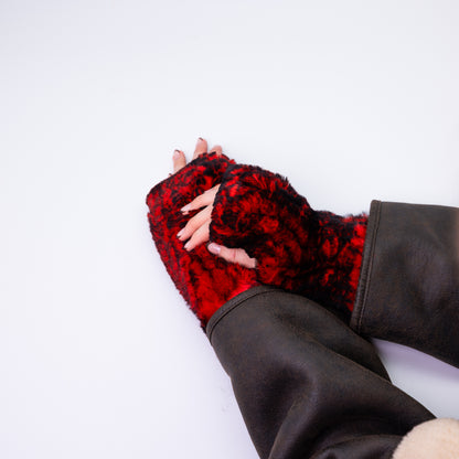 Rabbit Fingerless Gloves Handwarmers Mamma Reykjavík
