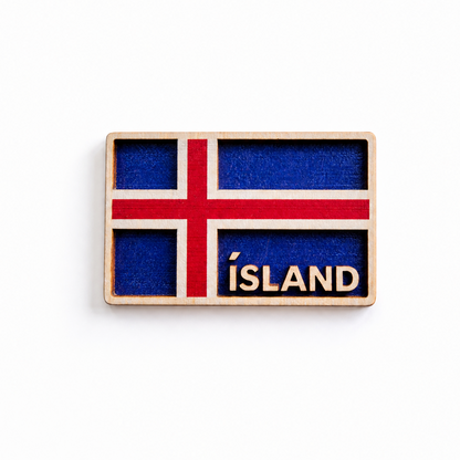Wooden Magnet - Beautiful Iceland