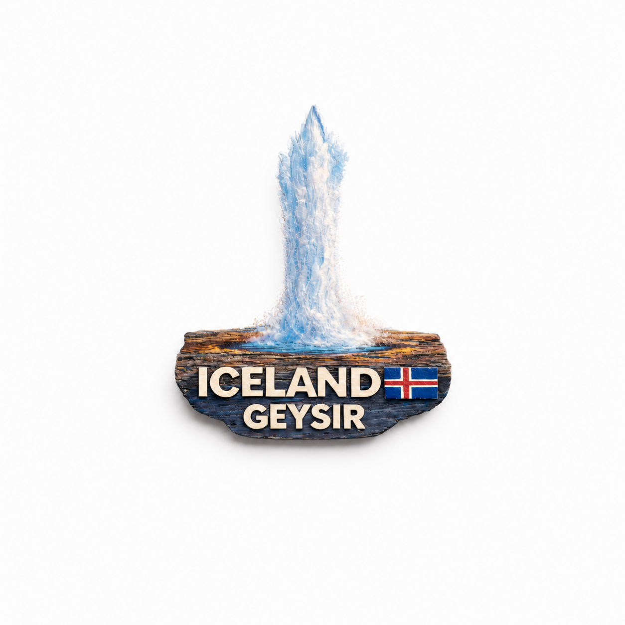 Wooden Magnet - Beautiful Iceland