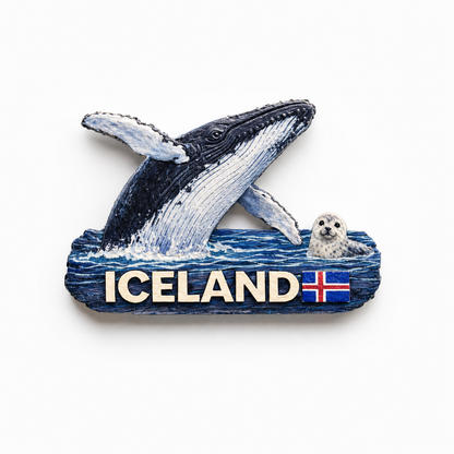 Wooden Magnet - Beautiful Iceland