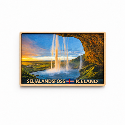 Wooden Magnet - Beautiful Iceland