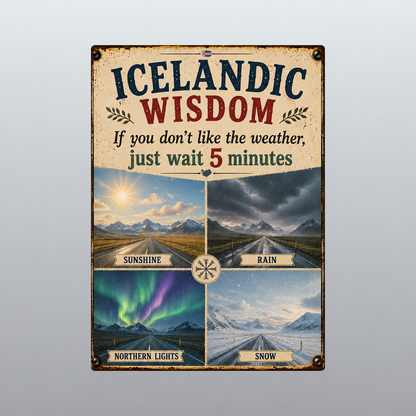 Vintage Metal Sign - Remember Iceland