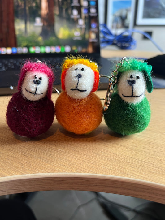 Felted Wool Keychain