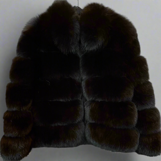 Black Fox Fur Coat - Mamma Reykjavík