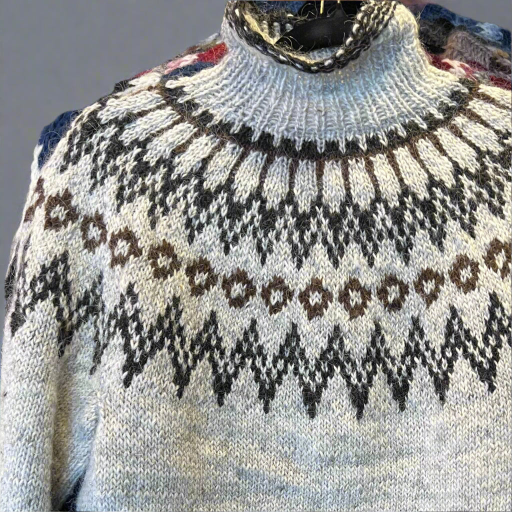 Lopapeysa Bottleneck Wool Sweater Simon Design