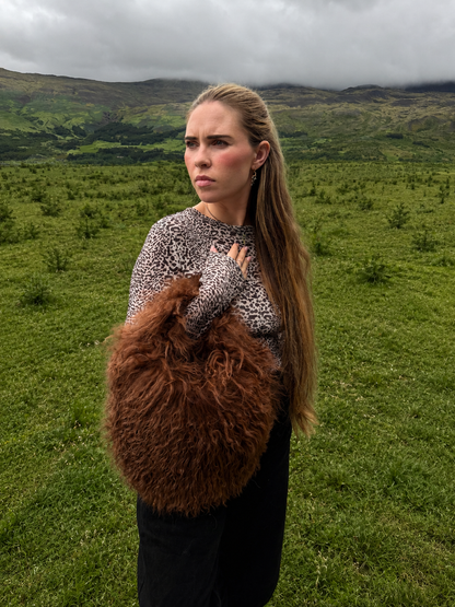 Lamb Fur Handbag Fur Handle - Mamma Reykjavík