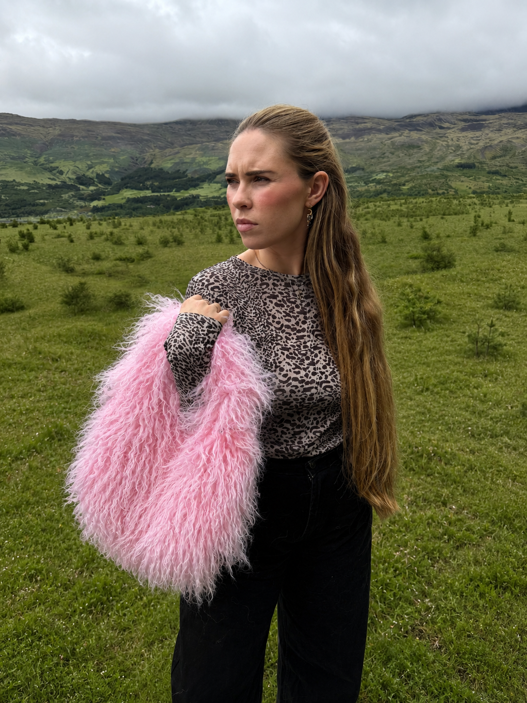 Lamb Fur Handbag Fur Handle - Mamma Reykjavík